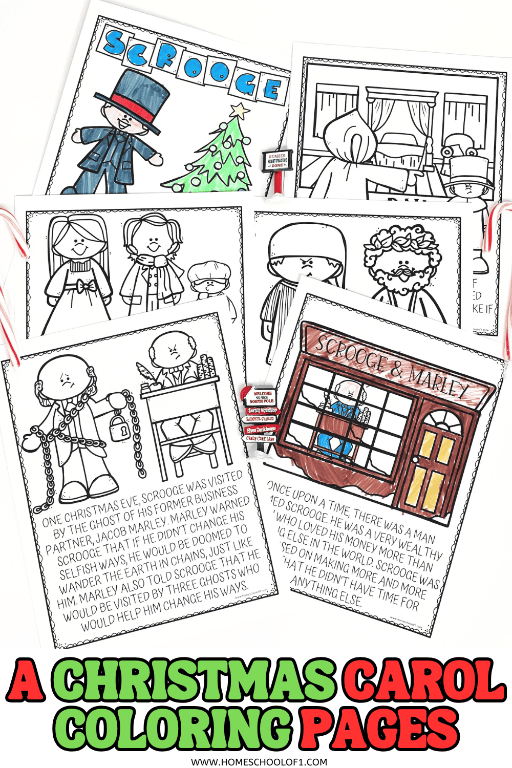 free a christmas carol coloring pages